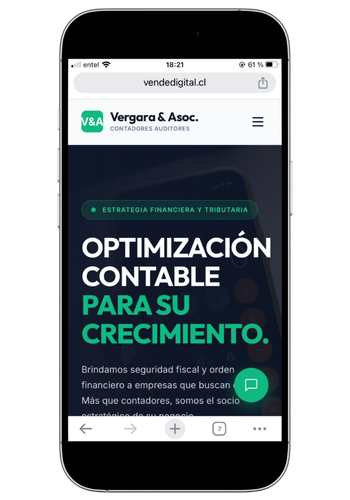 Demo de sitio web profesional para contador diseñada por Vende Digital
