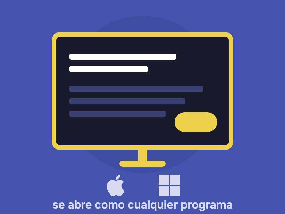 Asistente de IA de escritorio para Mac y Windows, se abre como cualquier programa