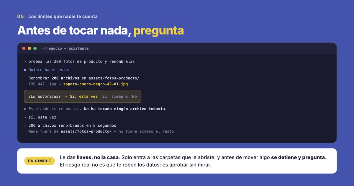 Los límites reales de un asistente de inteligencia artificial local: pide permiso antes de actuar